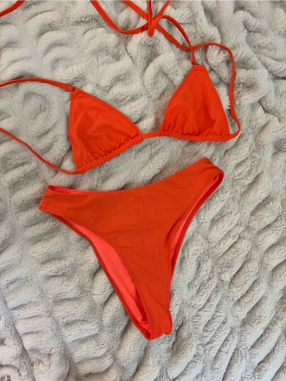 Blackbough Vibrant Orange Triangle Bikini Set